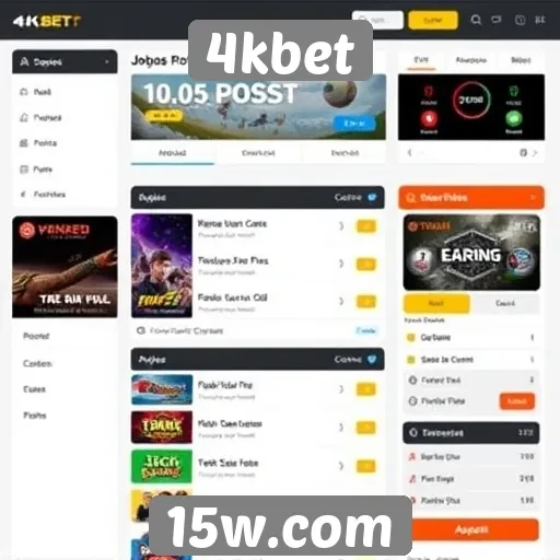 Interface do usuário do 4kbet e sua navegação